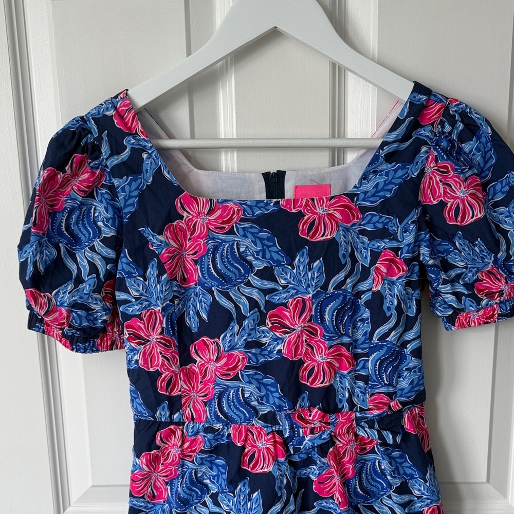 Lilly Pulitzer Pink and Blue Floral Kids Dress